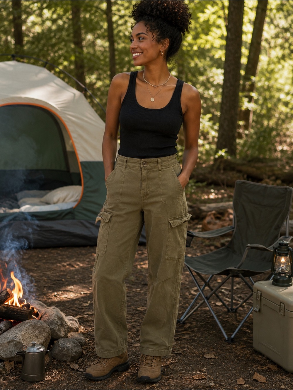 RE Generation by Celebrity Pink Cargo Pants – Size 11/30 – Olive Green